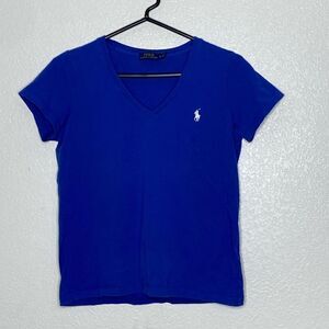 POLO by Ralph Lauren Women’s Royal Blue V Neck Shirt Size M
